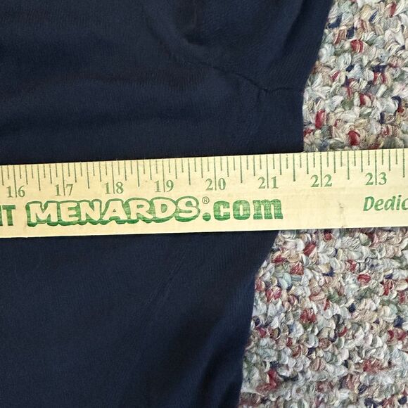 Lafayette 148 Navy V-Neck Button Front Long Sleeve  Long Cardigan Sweater Size L - Picture 13 of 14